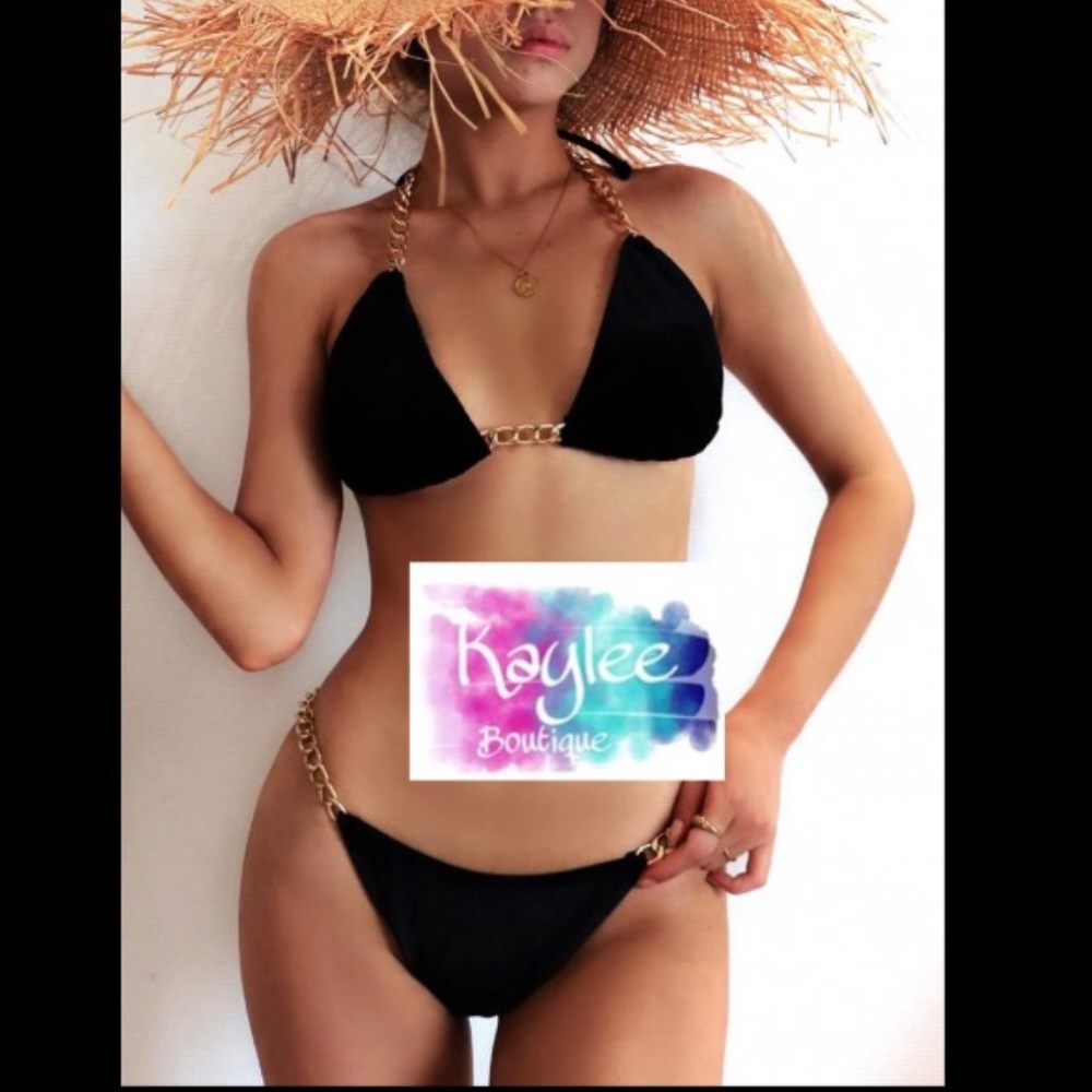 Kaylee Boutique Chain Bikini Black